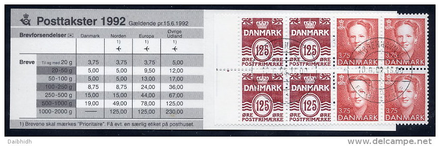 DENMARK 1992 20 Kr. Booklet H37 With Cancelled Stamps.  Michel MH46 - Booklets