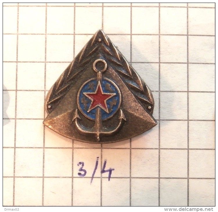 JNA Yugoslav People's Army INSIGNE NAVY MILITARY OFFICER ACADEMY Yugoslavia / MARINE Armée MILITAIRE ECOLE SCHOOL - Navy