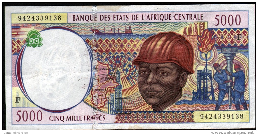 ETATS DE L'AFRIQUE CENTRALE - 10 000 FRANCS - STRAP PARTIELLEMENT ABSENT - A VOIR - Centrafricaine (République)