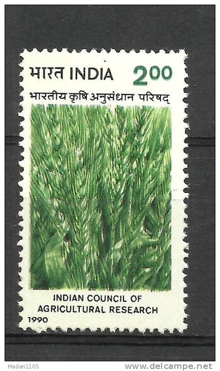 INDIA, 1990, Indian  Council Of Agricuture  Research,  ICAR, MNH, (**) - Unused Stamps