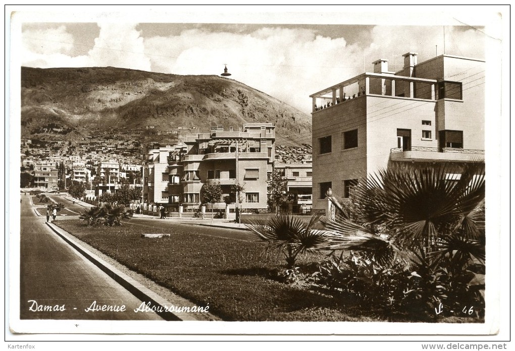 Damas, Avenue Abouroumane, Damaskus, Damascus, Ca. 1950 - Syrien