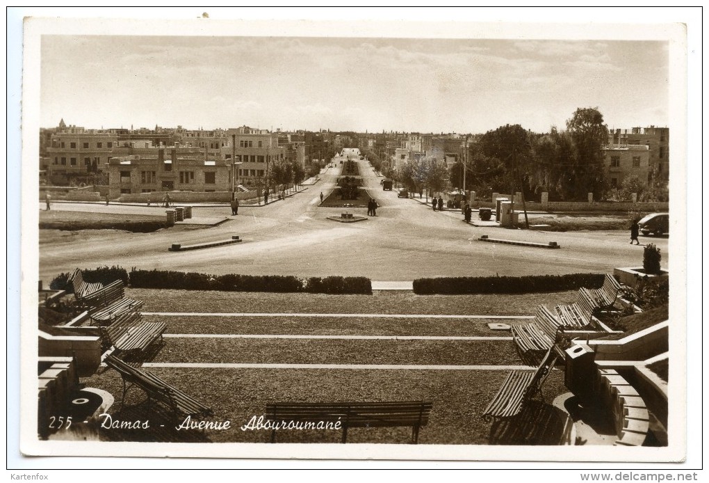 Damas, Avenue Abouroumane_2, Damaskus, Damascus. Par Avion,1953 - Syrien