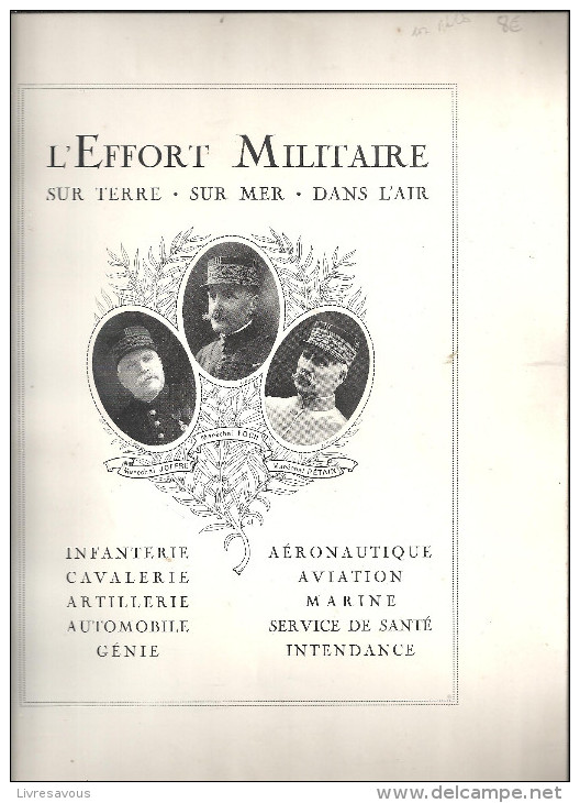 L'EFFORT FRANCAIS PENDANT LA GUERRE (Collectif) 1er Fascicule Non Daté UNION DES GRANDES ASSOCIATIONS FRANCAISES - Autres & Non Classés