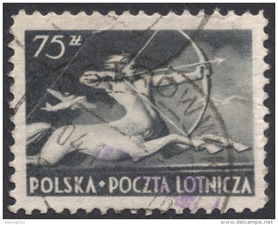 Poland, 75 Z. 1948, Sc # C25, Mi # 483, Used - Used Stamps
