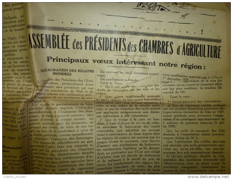 1930 LE BLE, LE VIN Journal Peu Connu...dont Texte En Occitan "Lé Cadéttou Dé Bordo Nobo" : - Altri & Non Classificati