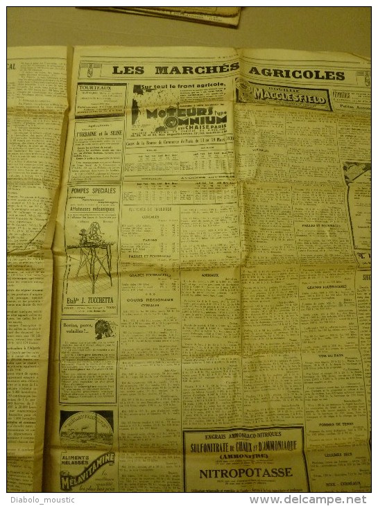 1930 LE BLE, LE VIN journal peu connu...dont texte en occitan "Lé cadéttou dé bordo nobo" :