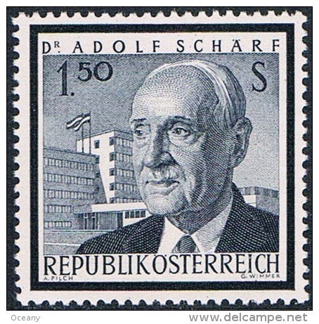 Autriche - Président Adolf Schärf 1014 ** - Unused Stamps