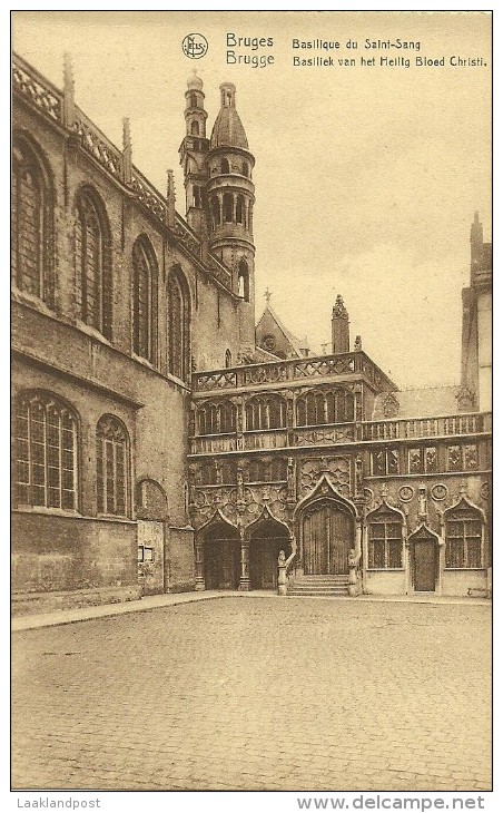 Old Picturecard Brugges Basilique De Saint Sang, Basiliek Van Het Heilig Bloed Christi - Brugge