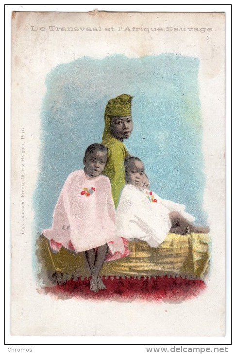 Carte Postales Utilisé Comme Chromo Pour Grands Magasins Universels, Lyon, Transvaal, Afrique Sauvage - Autres & Non Classés