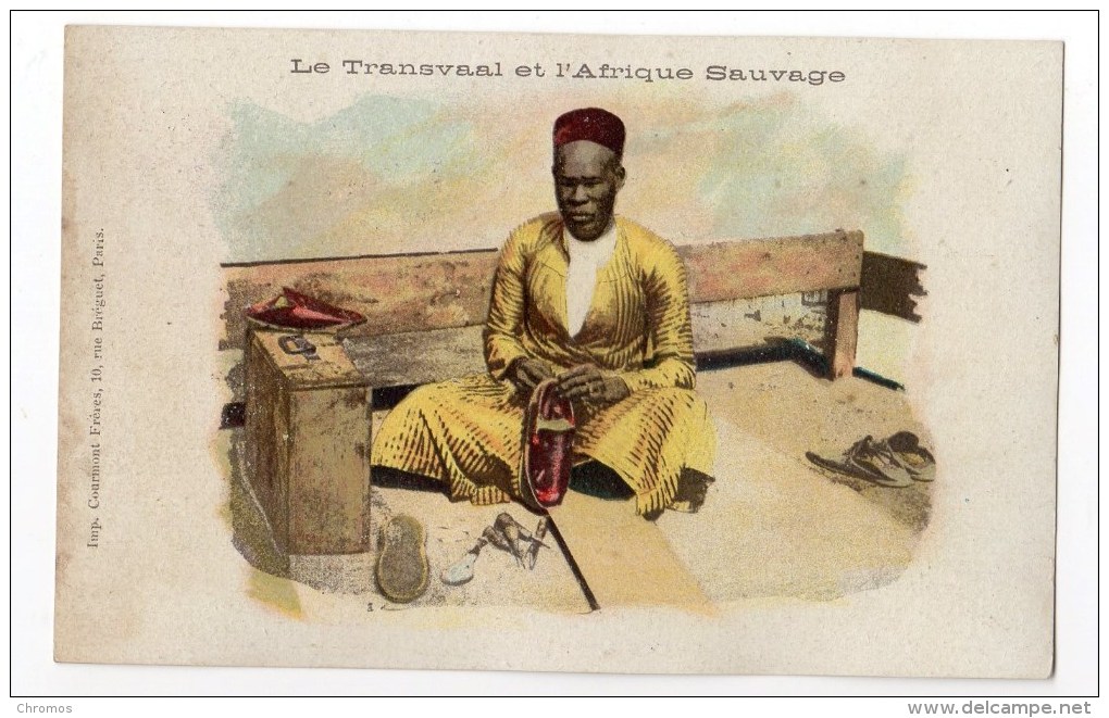 Carte Postales Utilisé Comme Chromo Pour Grands Magasins Universels, Lyon, Transvaal, Afrique Sauvage - Autres & Non Classés