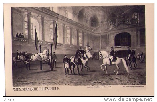 Animaux : Chevaux - école D'équitation De Vienne - Carte Animée (1931) - Chevaux