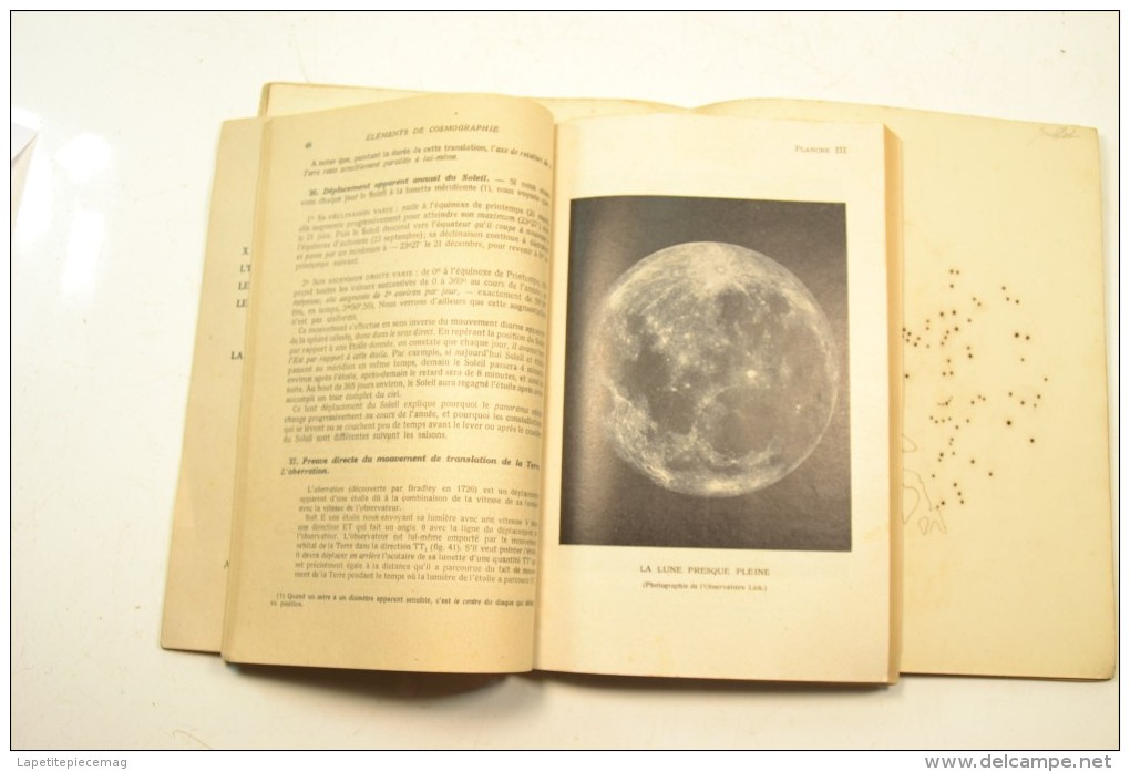 Éléments De Cosmographie Par Paul Baize + Cahier De Notes Personnelles Observation. 1947 - Astronomie