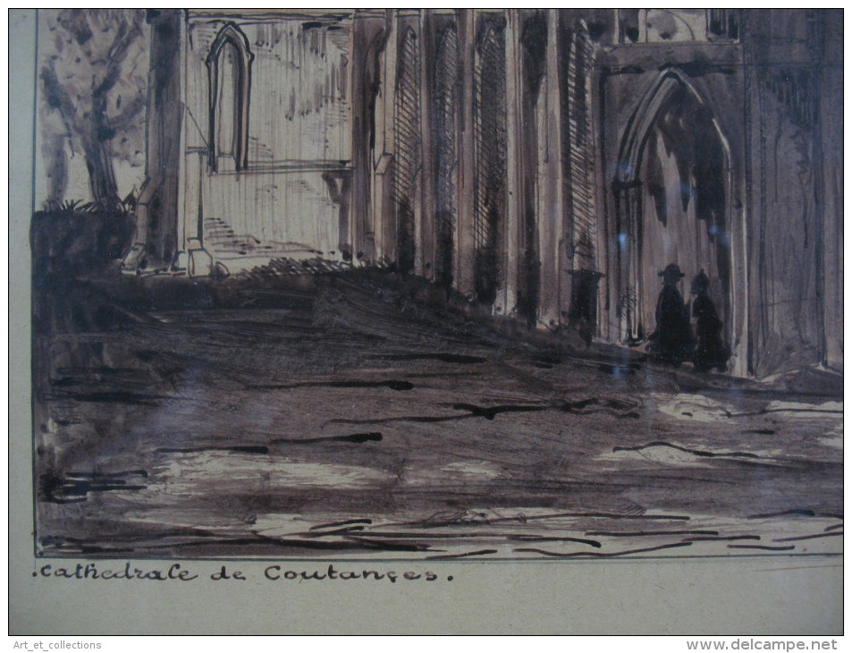 Interessante Sanguine De S. Borny / Cathédrale De Coutances - Drawings