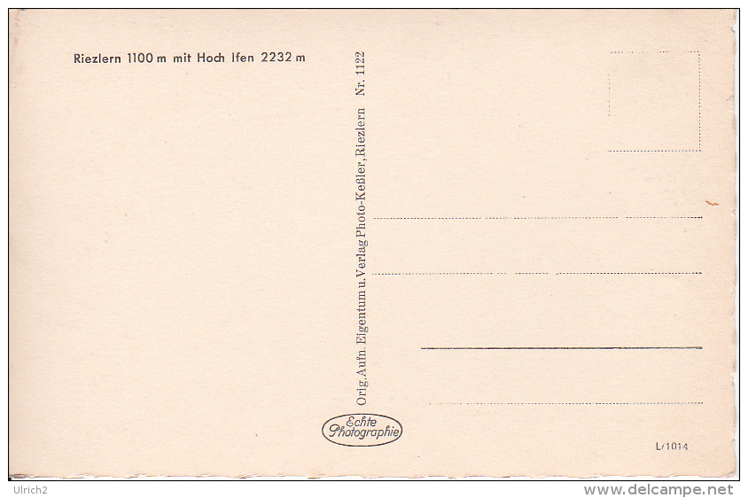 AK Riezlern Mit Hoch Ifen (6595) - Kleinwalsertal