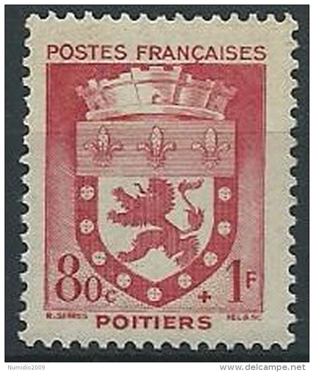 1942 FRANCIA SOCCORSO NAZIONALE STEMMI DI CITTA 80+1 MNH ** - EDF038 - 1941-66 Coat Of Arms And Heraldry