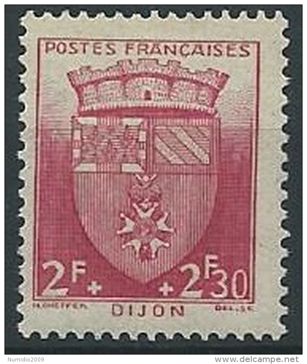 1942 FRANCIA SOCCORSO NAZIONALE STEMMI DI CITTA 2+2,30 MNH ** - EDF038 - 1941-66 Escudos Y Blasones