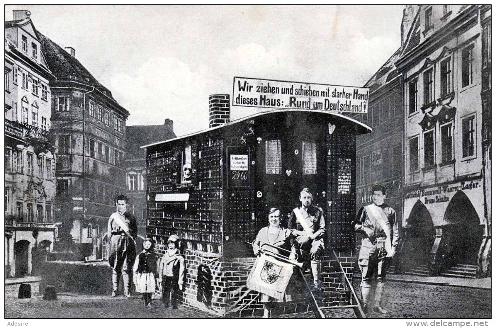 1931 - Mit Einem Märchenhaus Zu Fuß "Rund Um Deutschland", 38 Zentner Schwer, Orig.Karte Görlitz I.Schlesien D.22.4.1931 - Schlesien