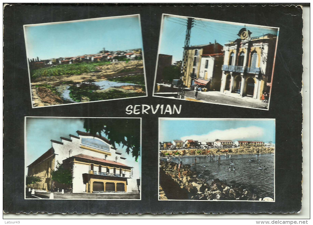 SERVIAN CARTE MULTIES VUES .CAVE COOPERATIVE  PLAGE ETC - Sonstige & Ohne Zuordnung