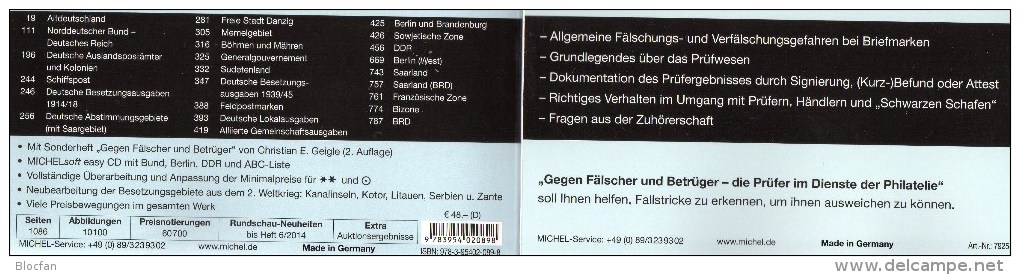 Middle-Europe Catalogue Part 1+ Germany MICHEL 2014 New 110€ Stamps D: AD DR Saar B DDR BRD + A CZ CSR HU FL SK Helvetia - Chroniken & Jahrbücher
