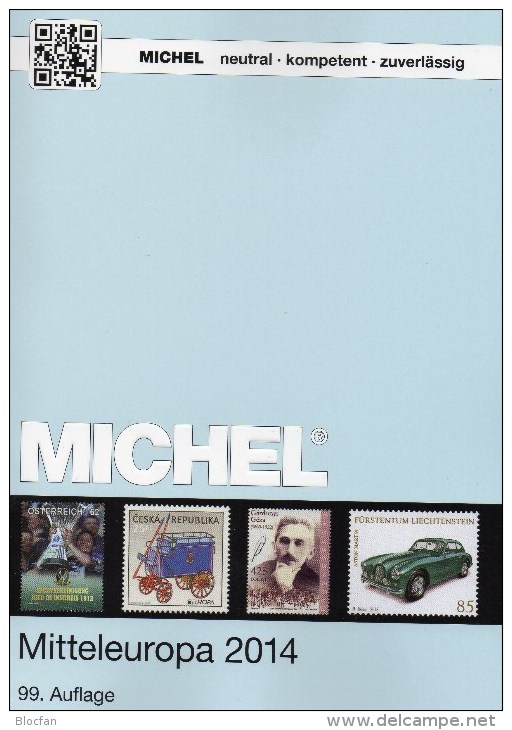 Middle-Europe Catalogue Part 1+ Germany MICHEL 2014 New 110€ Stamps D: AD DR Saar B DDR BRD + A CZ CSR HU FL SK Helvetia - Chroniques & Annuaires