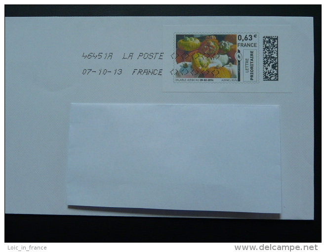 Citrouille Pumpkin Timbre En Ligne Sur Lettre (e-stamp On Cover) TPP 2335 - Légumes