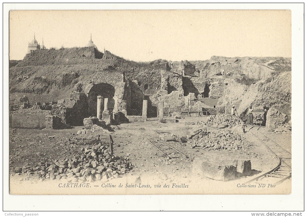 Cp, Tunisie, Carthage, Colline De Saint-Louis, Vue Des Fouilles - Tunisie