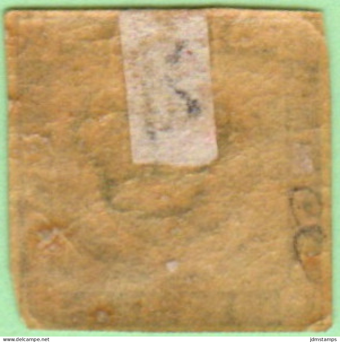 DEN SC #3 MH  1855 Royal Emblems  W/in At LR CNR + HR From Old-style Hinge (shown), CV $75.00 (H) - Unused Stamps