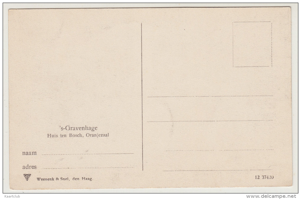 ´s-Gravenhage - Huis Ten Bosch : ORANJEZAAL  (1) - Zuid-Holland/Nederland - Den Haag ('s-Gravenhage)