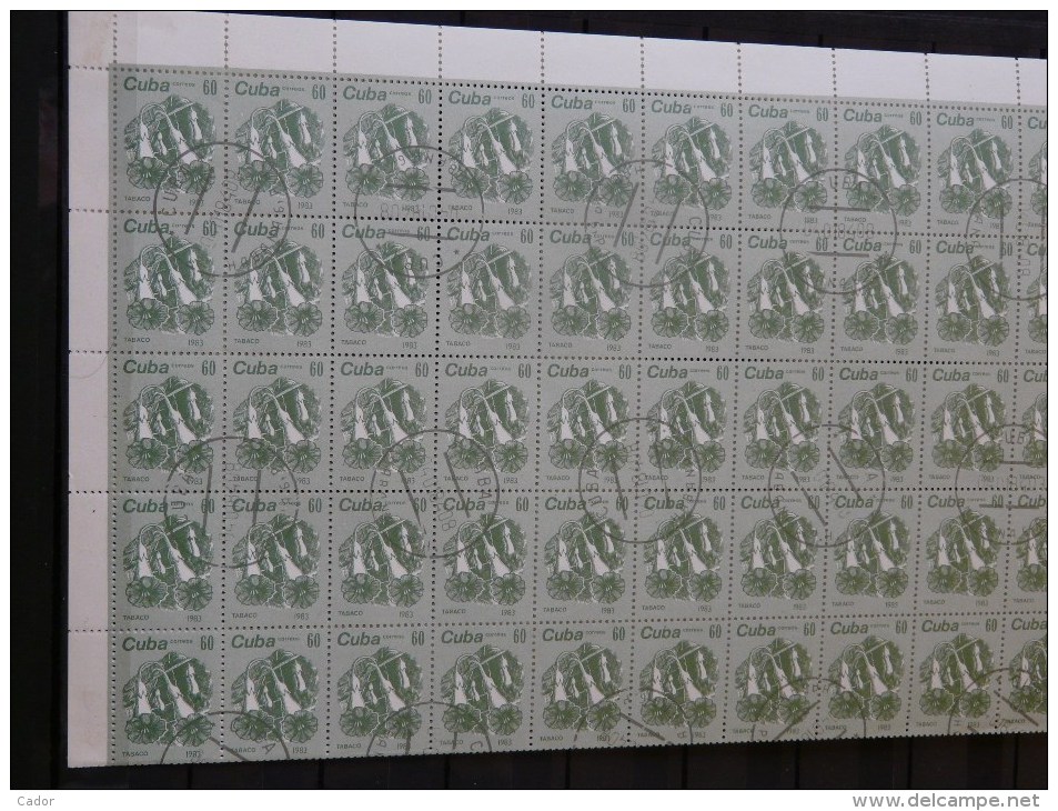 CUBA - 1983 - 4 Planches N° 2659 / 2662 O (voir Détail) - Collections, Lots & Series