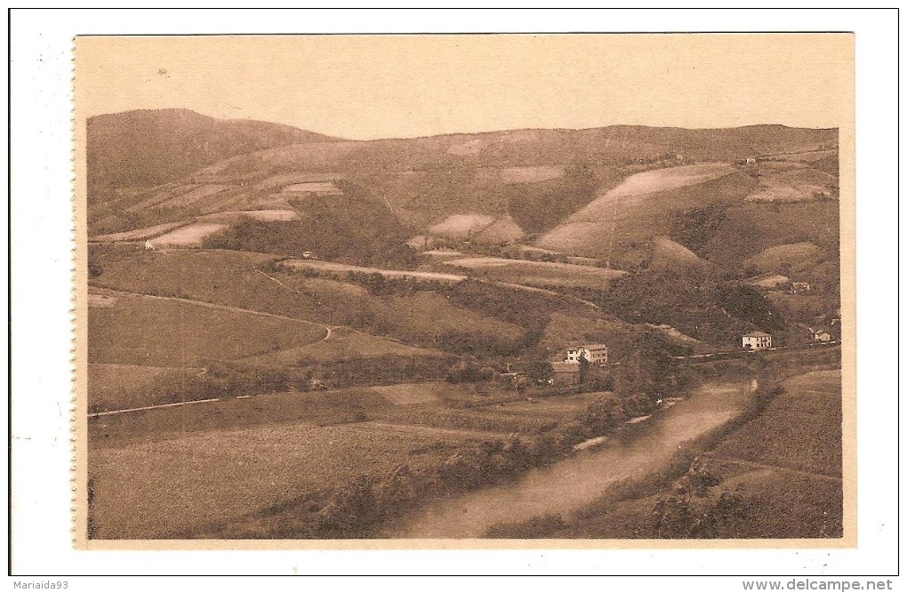 BIRIATOU - PYRENEES ATLANTIQUES - FRONTIERE FRANCO ESPAGNOLE - VUE SUR L'ESPAGNE ET LA BIDASSOA - Biriatou