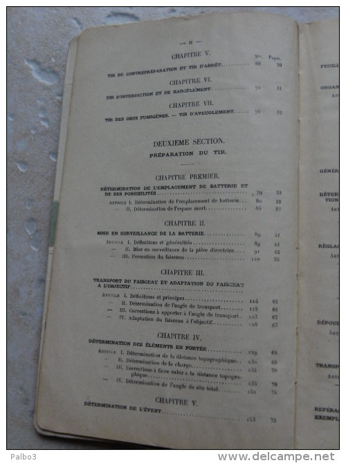 Notice Manuel Manoeuvre De L'artillerie 1 Ere Partie Canon De 155 Court Regimentée 154 Artillerie A Pied - 1939-45