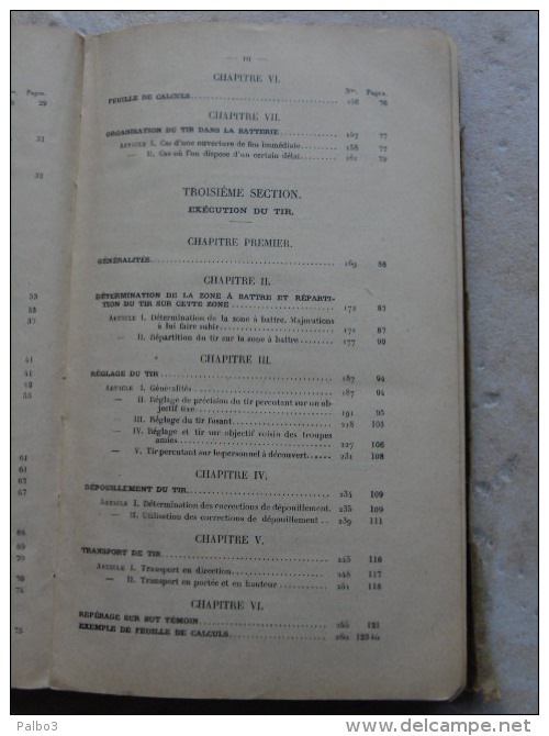 notice manuel manoeuvre de l'artillerie 1 ere partie canon de 155 court regimentée 154 artillerie a pied
