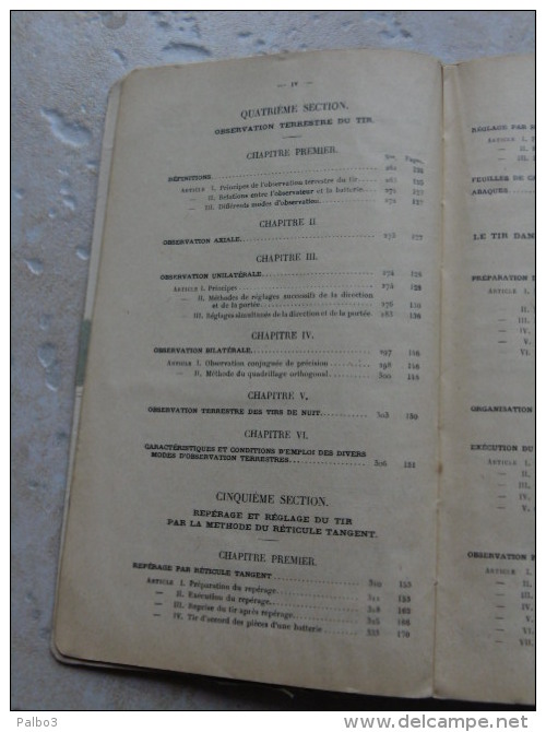 notice manuel manoeuvre de l'artillerie 1 ere partie canon de 155 court regimentée 154 artillerie a pied