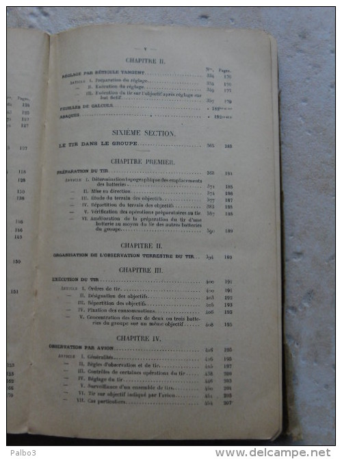 notice manuel manoeuvre de l'artillerie 1 ere partie canon de 155 court regimentée 154 artillerie a pied