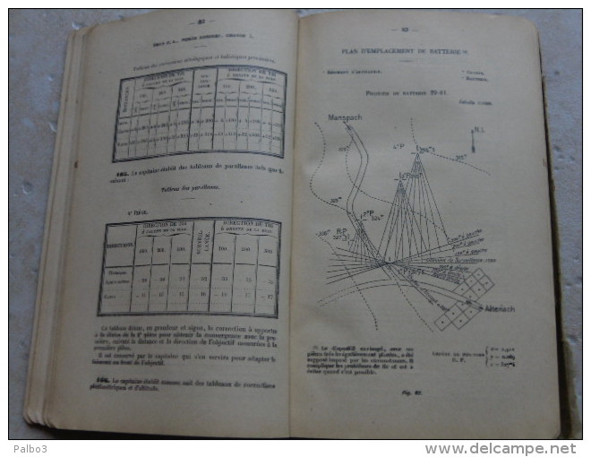 notice manuel manoeuvre de l'artillerie 1 ere partie canon de 155 court regimentée 154 artillerie a pied