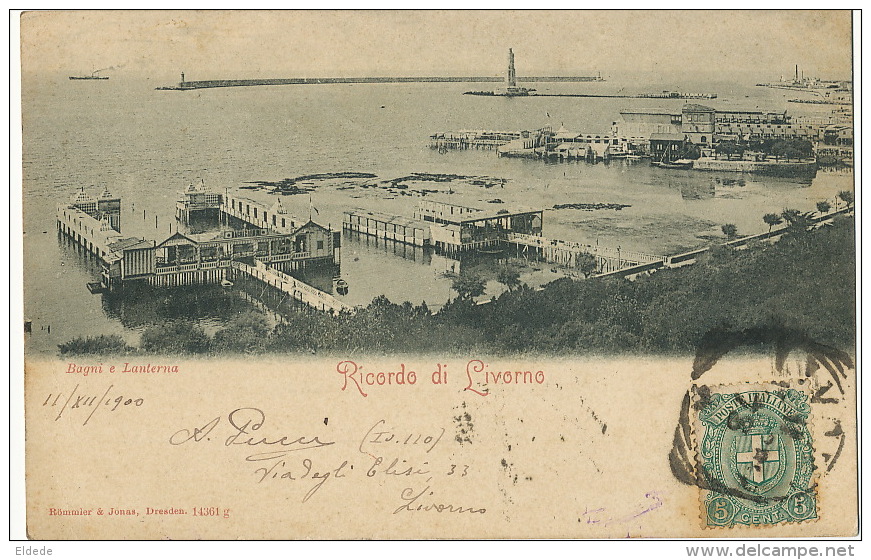 Ricordo Di Livorno Bagni E Lanterna Phare Lighthouse Edit Rommler Jonas Dresden 14361 G 1900 - Livorno