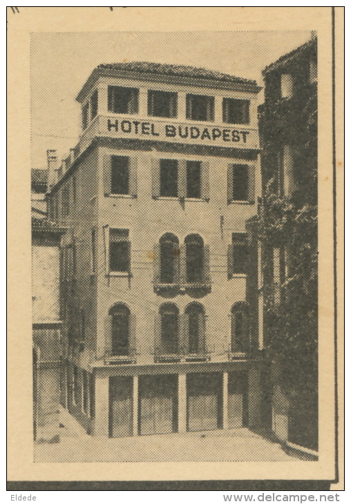 Hotel Budapest In Venice Venezia Italy Prop. Giulio Toth - Hongrie