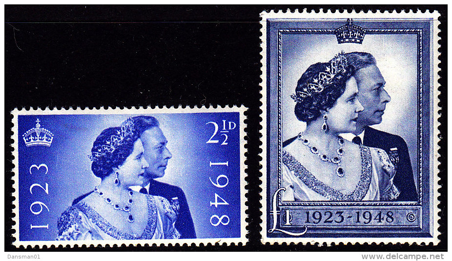 Great Britain 1948 Silver Wedding Sc 267/68  Mint Never Hinged - Neufs