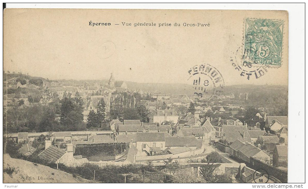 Epernon      Vue Générale Prise Du Gros Pavé - Epernon