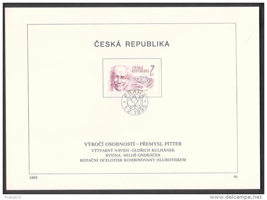 Czech Rep. / First Day Sheet (1995/04 C) Praha: Premysl Pitter (1895-1976), Preacher, Writer, Publicist - Jewish