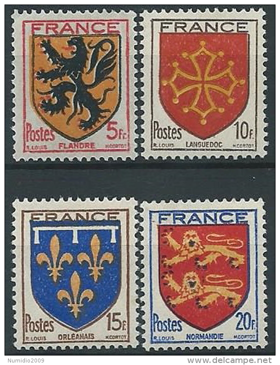 1944 FRANCIA STEMMI DI PROVINCE FRANCESI MNH ** - EDF042 - 1941-66 Coat Of Arms And Heraldry