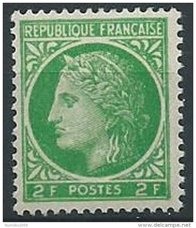 1945-47 FRANCIA CERERE CON ALLORO 2 F MNH ** - EDF046 - 1945-47 Cérès De Mazelin