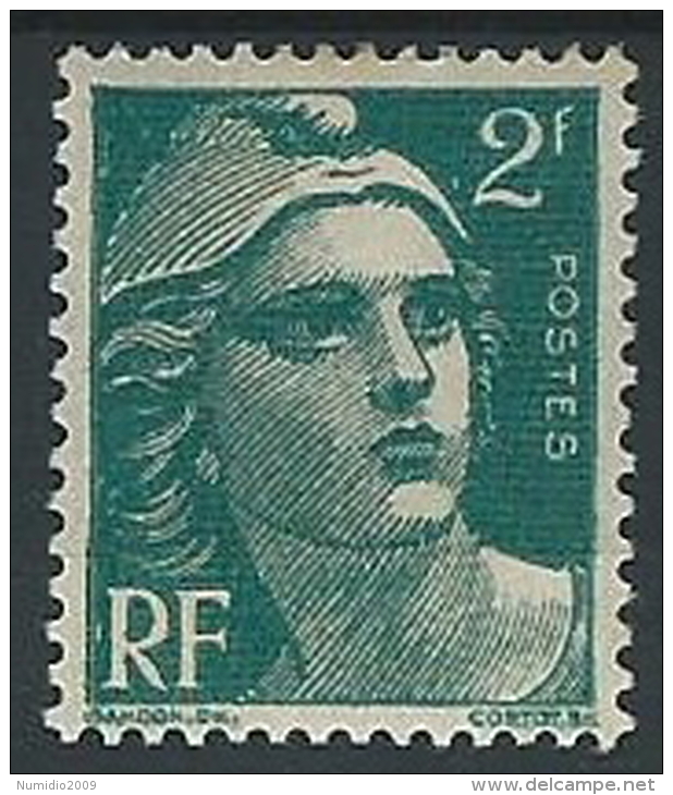 1945-47 FRANCIA MARIANNA DI GANDON 2 F MH * - EDF050 - 1945-54 Marianna Di Gandon