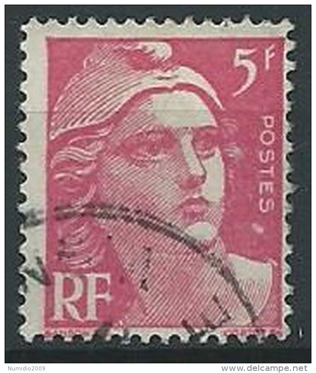 1945-47 FRANCIA USATO MARIANNA DI GANDON 5 F - EDF050 - 1945-54 Marianna Di Gandon