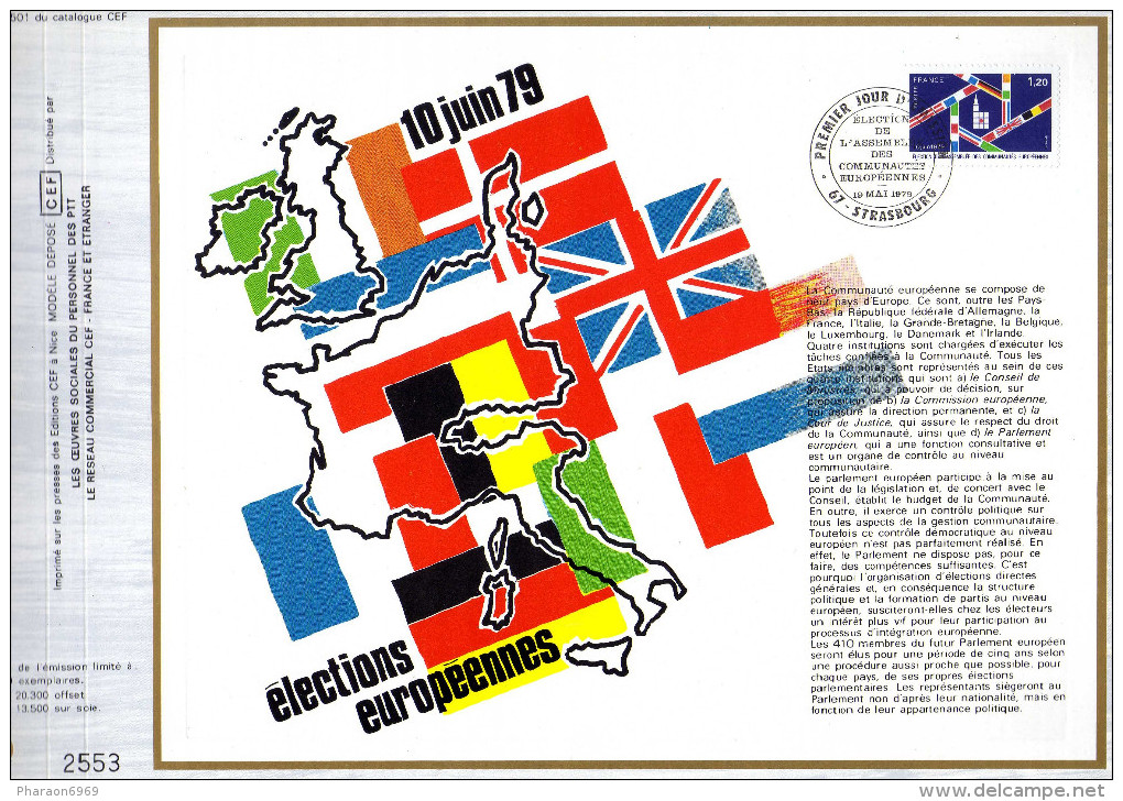 Feuillet Tirage Limité CEF 501 élections Européennes Strasbourg - Lettres & Documents