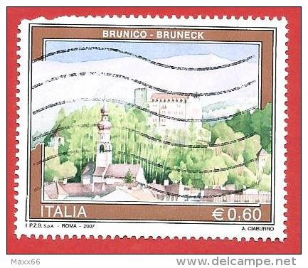 ITALIA REPUBBLICA USATO - 2007 - Turismo - 34ª Emissione - Brunico -  € 0,60 - S. 2961 - 2001-10: Usati