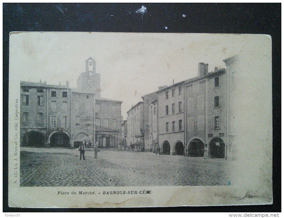 BAGNOLS SUR CEZE - 30  - PLACE DU MARCHÉ - 140714 - - Bagnols-sur-Cèze