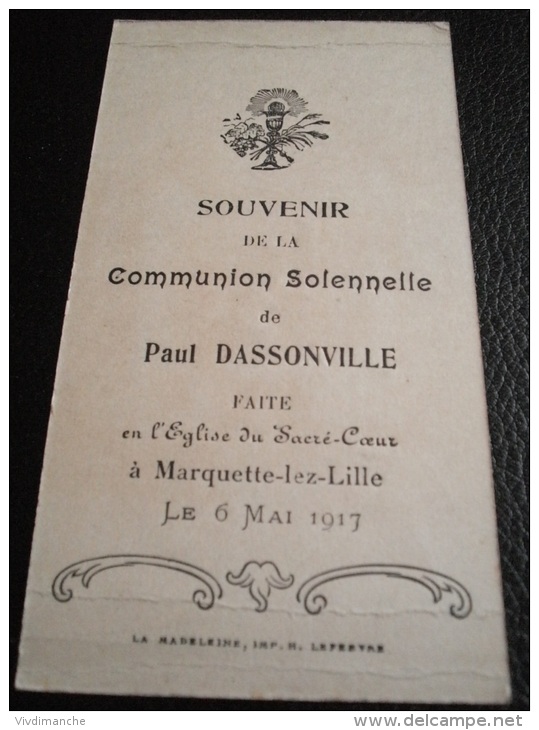 LOT DE 8 CARTES DE COMMUNION ANCIENNES DONT 1 PEINTE A LA MAIN DE 1904 - CARTES DE 1899 A 1917 - Communion