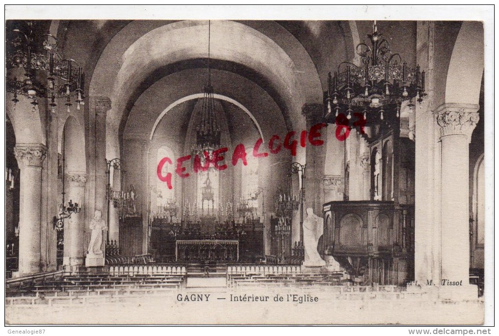 93 - GAGNY - INTERIEUR DE L' EGLISE - Gagny