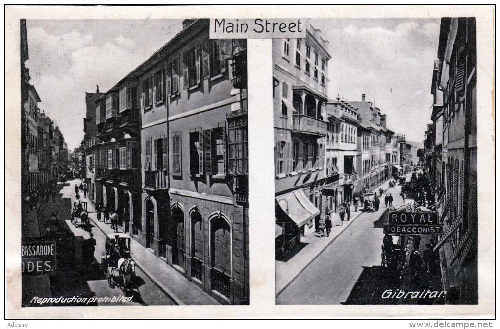 GIBRALTAR - Main Street, 1920? - Gibraltar